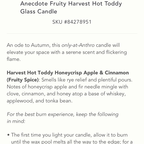 Hot Toddy anecdote exclusive anthro candle - Picture 2 of 8